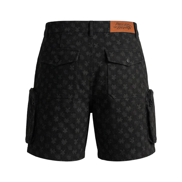 Monogram Denim Shorts