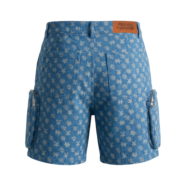 Monogram Denim Shorts