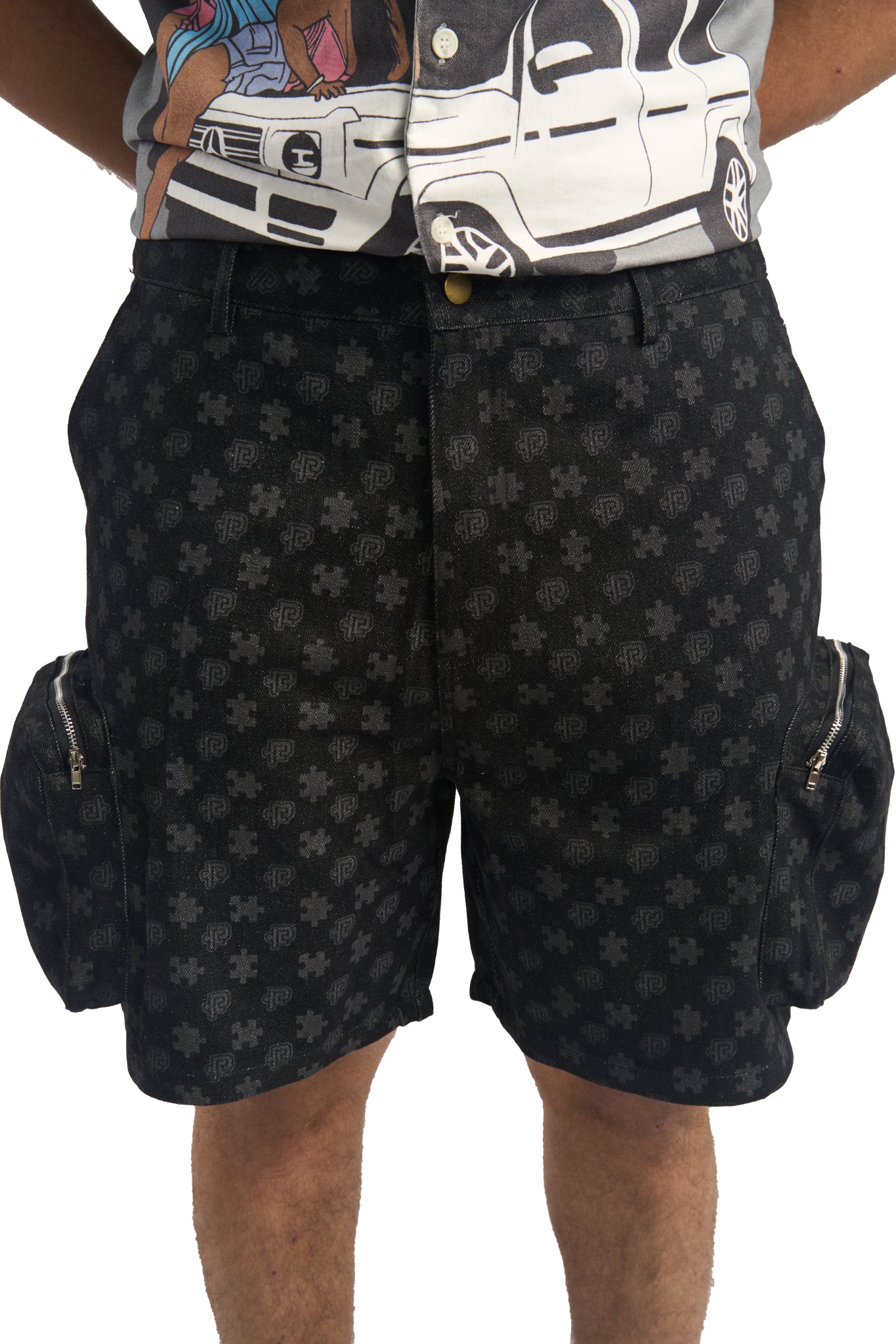 Monogram Denim Shorts